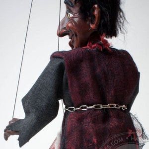 Marioneta checa del diablo figura hecha a mano de Pargue imagen 2