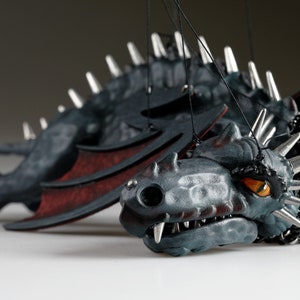Scary dragon marionette from traditional handmade collection (made in Czech Republic)