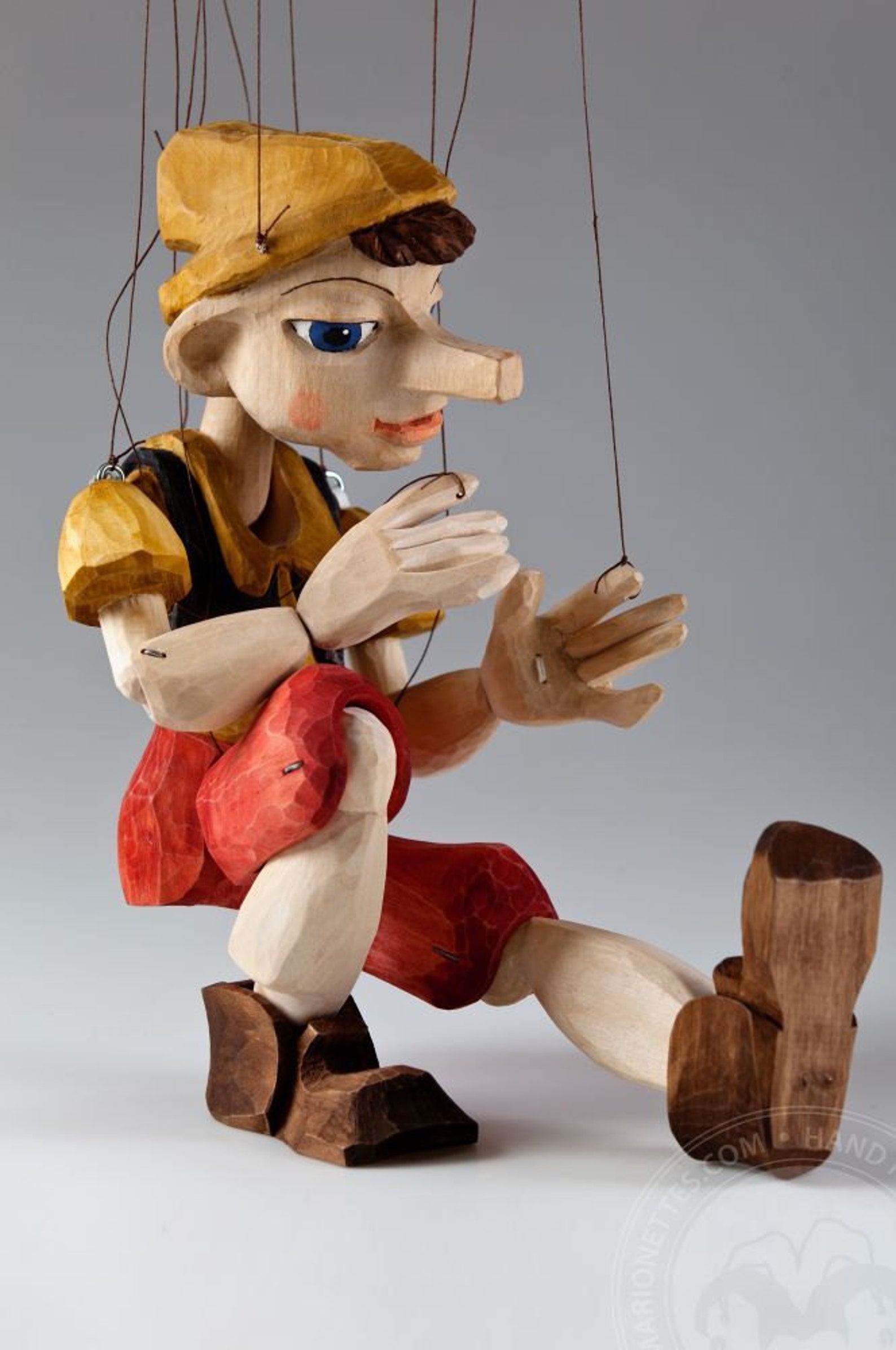 Hand Carved Pinocchio Puppet 50cm 19 Inches Etsy