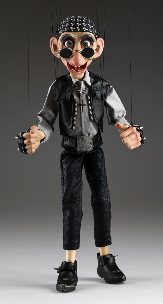 【K5316】BOOWY/MARIONETTE Motor-biker Bob Marionette, 18 Inches (45 Cm) Tall String Puppet