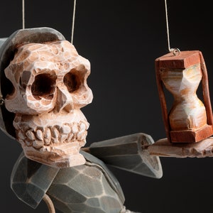 Death - Wooden Hand-carved Czech Marionette
