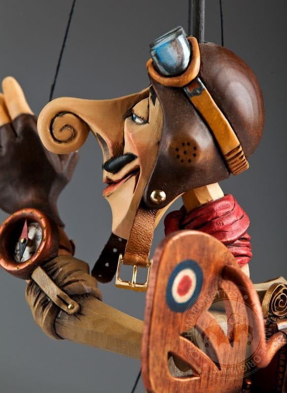 Marionette Jester From Czechmarionettes Traditional Hand Carved Collection  made in Czech Republic 