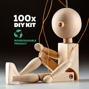 DIY kit - Mini Anymator wooden puppet 100 pc