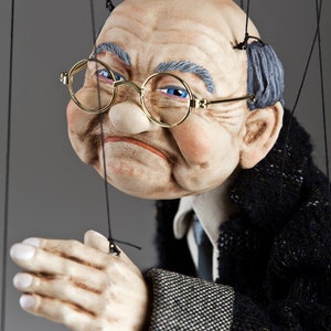 Marionnette Old man Joe de CzechMarionettes collection traditionnelle faite main fabriquée en République tchèque image 6