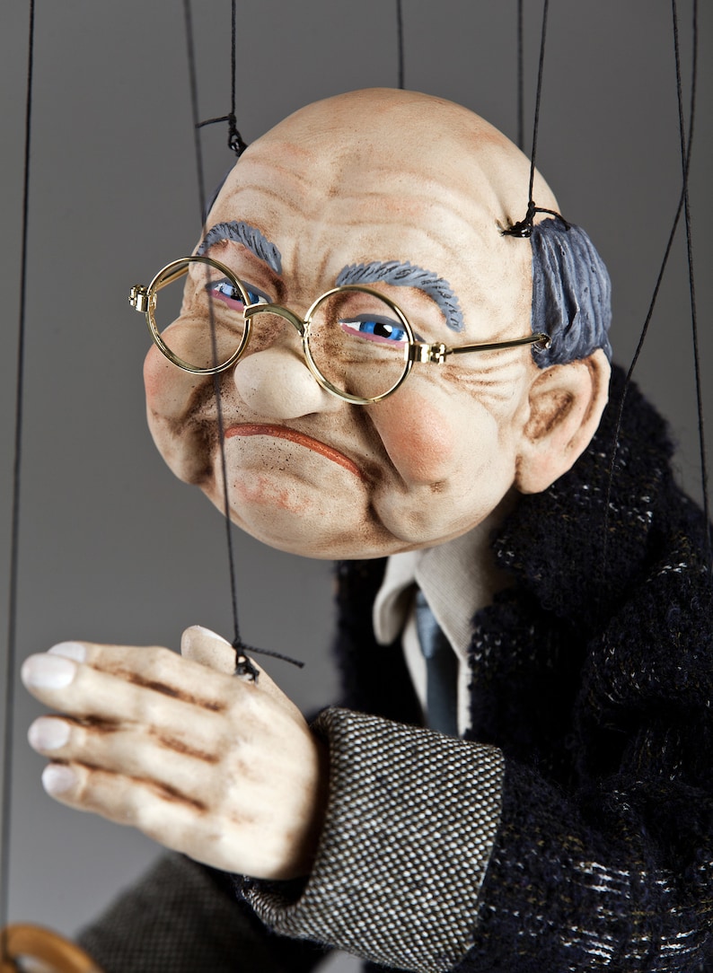 Marionnette Old man Joe de CzechMarionettes collection traditionnelle faite main fabriquée en République tchèque image 6