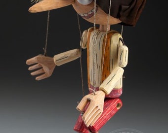ピノキオ - オリジナルのチェコ製木製マリオネット - Etsy 日本