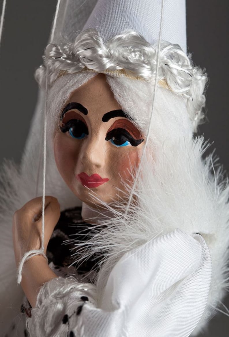 White Lady Marionette Czech Handmade String Puppet | Etsy