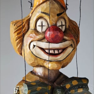 Eyebright Clown  from Czech Marionettes traditional hand carved collection