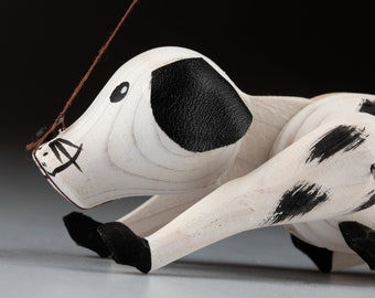 Dog - wooden handmade puppet