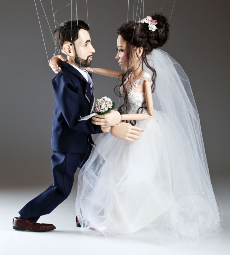 Wedding Portrait Marionettes Made Based on a Photo - 24 Inches Tall ...