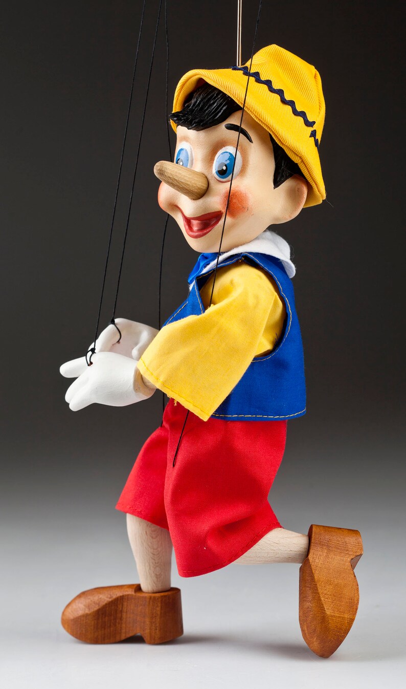 Pinocchio Cartoon Puppet Czech Handmade from Etsy