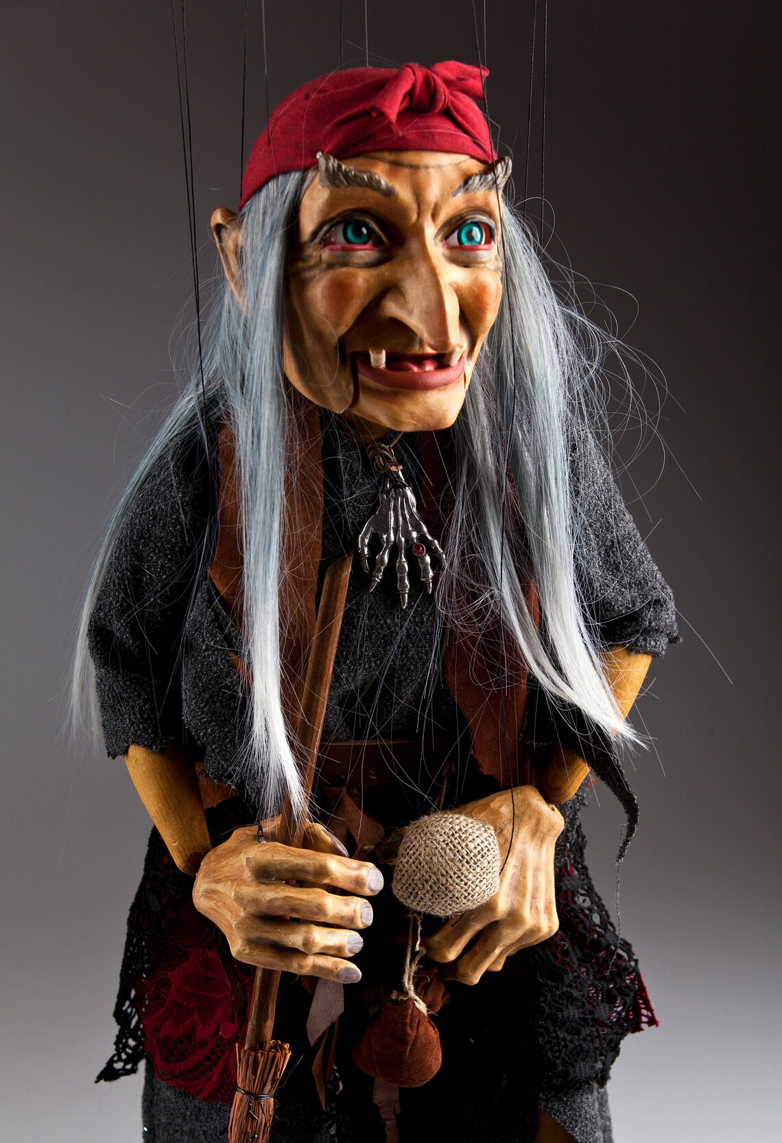 Large Witch Czech Puppet Etsy