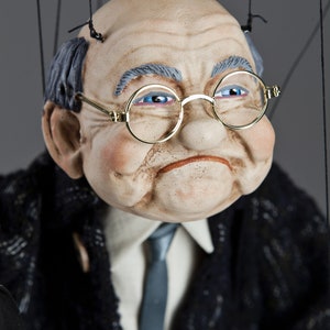 Marionette Old man Joe from CzechMarionettes traditional handmade collection (made in Czech Republic)