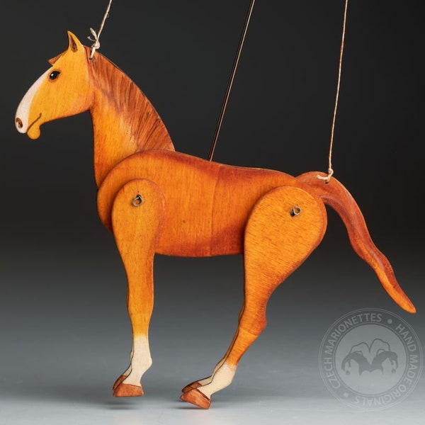 Ginger Horse - Wooden Decorative Marionette