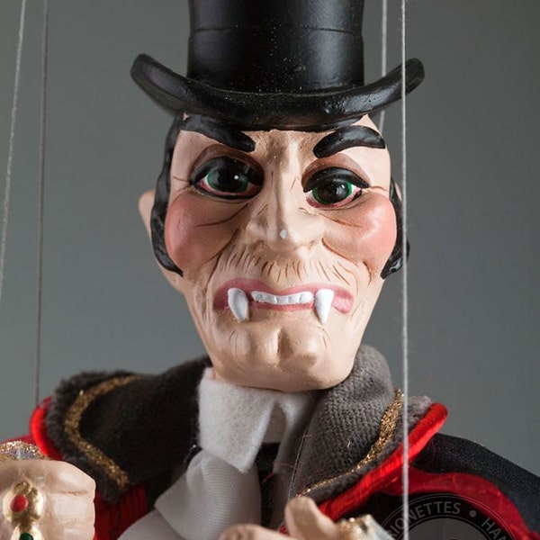 Sir Dracula Marionette - Czech Handmade String Puppet