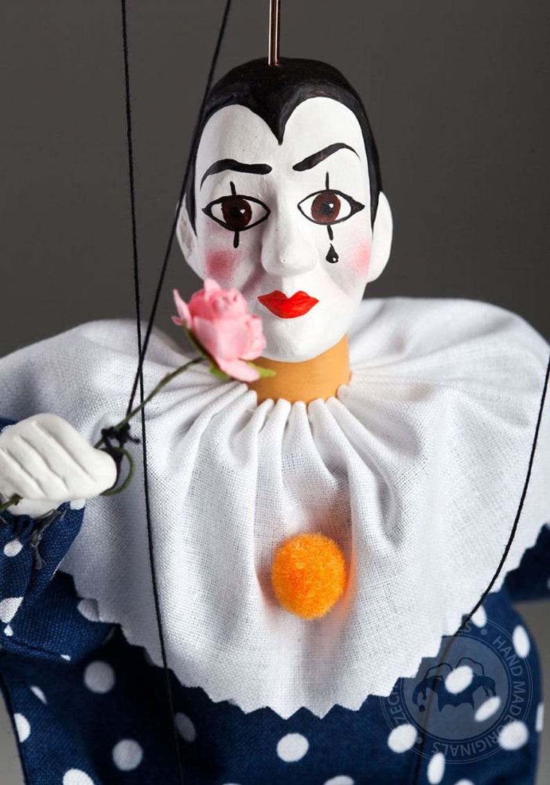 Pierrot Puppet Awesome Handmade Harlequin Etsy UK