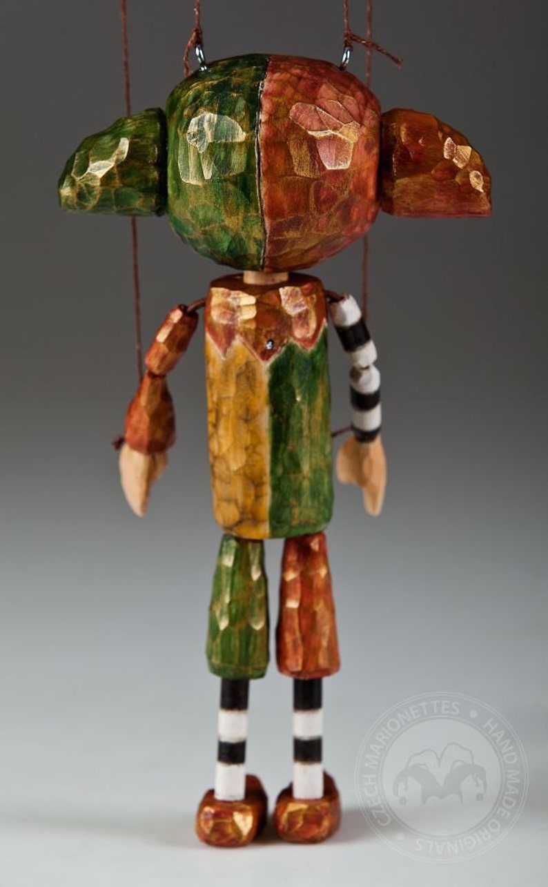 Justina Wooden String Puppet by Czech Etsy