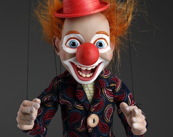 Cheeky Clown, marionetta fatta a mano da 19 (45 cm) pollici