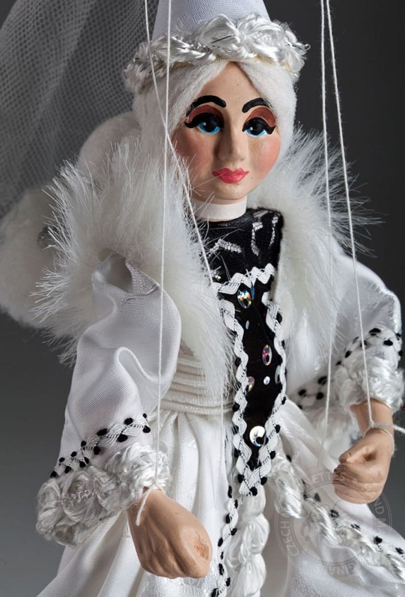 White Lady Marionette Czech Handmade String Puppet | Etsy