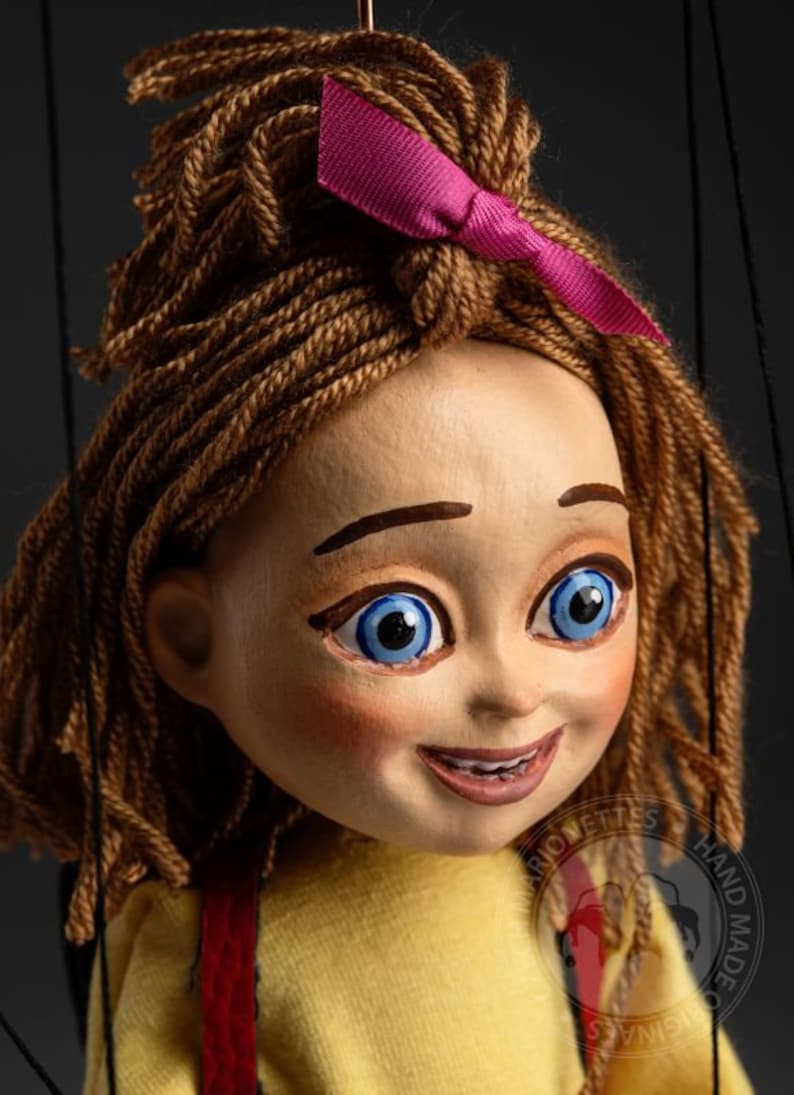 Puppet Braces Schoolgirl - Lovely Handmade Marionette Puppet - Etsy