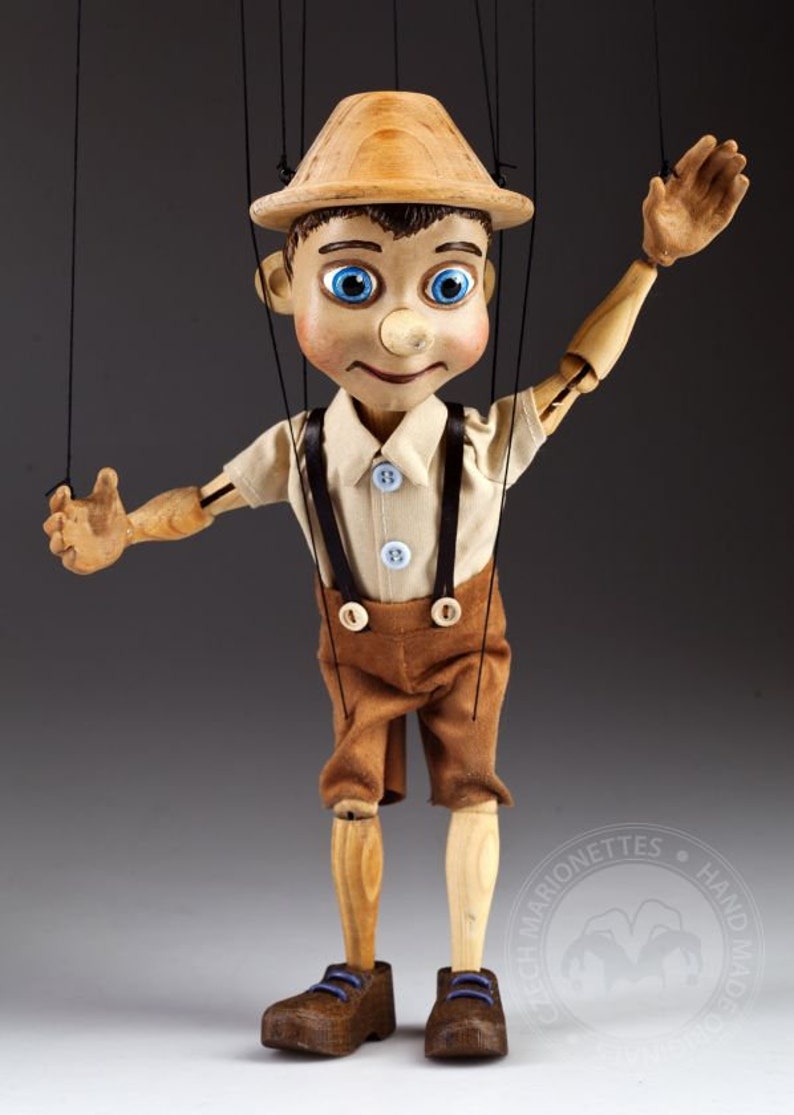 Incroyable marionnette Pinocchio dans un style rétro Marionnettes à fils de 32,5 cm de haut par Czech Marionettes image 5