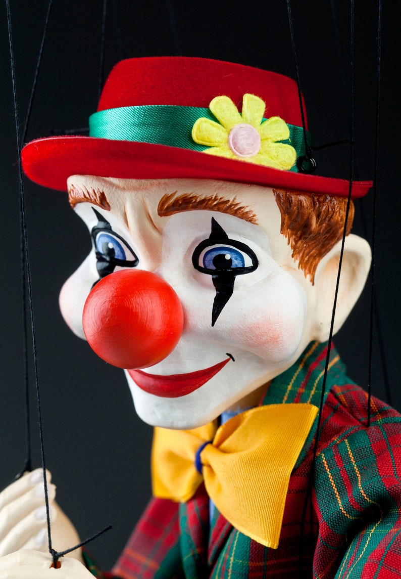 Marionette Clown from CzechMarionettes traditional handmade | Etsy