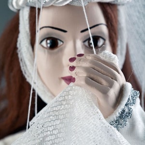 White Lady - a beautiful marionette puppet | An original hand-made toy and fantastic decoration
