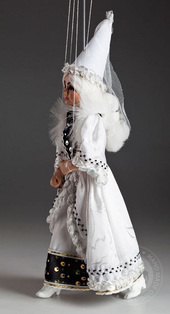 White Lady Marionette - Czech Handmade String Puppet - Etsy