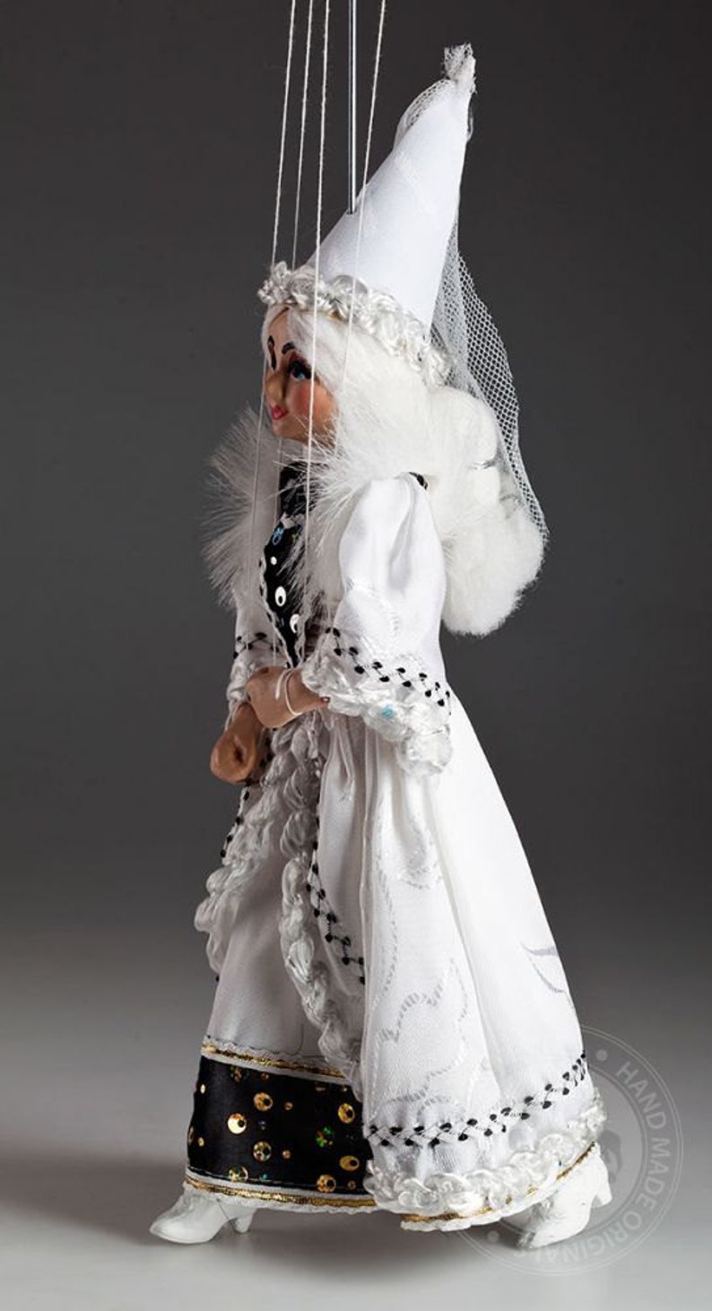 White Lady Marionette Czech Handmade String Puppet | Etsy