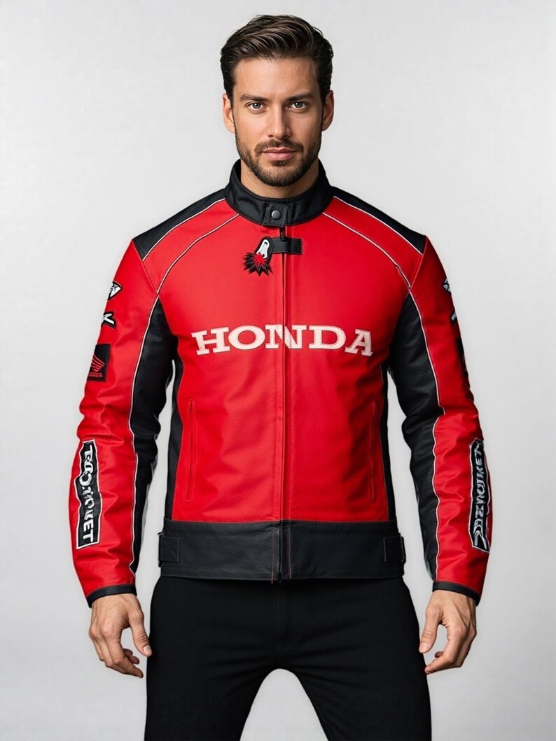 Men's Honda Stylish Riding Gear Motorbike Jacket Biker Rider Genine ...