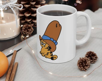 Garfield western cowboy cat ceramic mug
