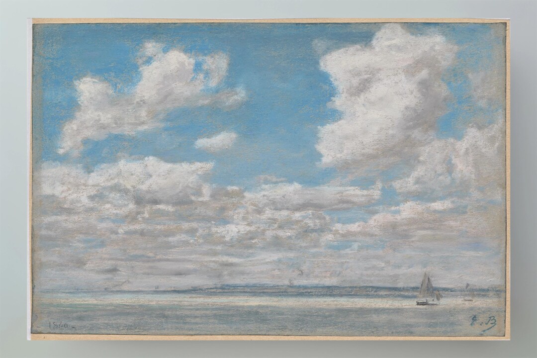 Seascape With Open Sky by Eugene Boudin - Ocean Beach Seascape