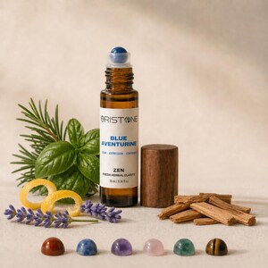 Aceite de aromaterapia con piedras preciosas ZEN, aceite para difusor de hierbas y aceite de ducha.