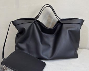 Bolsa feminina artesanal em couro de bezerro: Bolsa minimalista e elegante para mulheres.