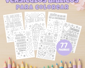 77 Bible Verses to Color + Bonus | for Women | Journaling & Prayer Bundle