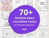 Spanish Bible Verses Coloring Pages | Christian Coloring Pages for Women | Faith Based | Bible Study Printable | 77 Designs Instant Download