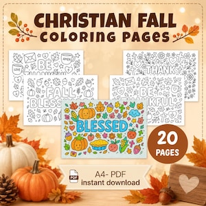 Thanksgiving Coloring Pages | Bible Coloring Pages |Fall Coloring Pages | Thanksgiving Activities | Sunday School Craft | Digitan Download