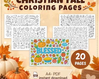 Thanksgiving Coloring Pages | Bible Coloring Pages |Fall Coloring Pages | Thanksgiving Activities | Sunday School Craft | Digitan Download