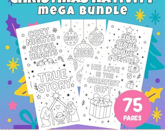 Christmas Nativity Coloring Pages for Kids |  Christmas Coloring Sheets | Baby Jesus & Nativity Scene Printable | Sunday School Activities