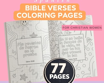 70+ Spanish Bible Verse Coloring Pages Printable, Christian Coloring bundle for Adults | for Inspiration and Relaxation, Religious Coloring