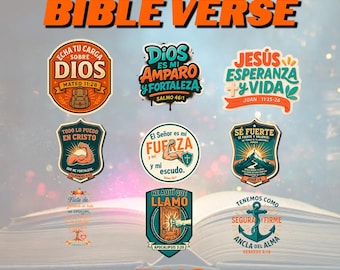 30+ Spanish Bible Verse PNG Bundle: Christian Phrases, Frases Cristianas (Digital Download) High Quality