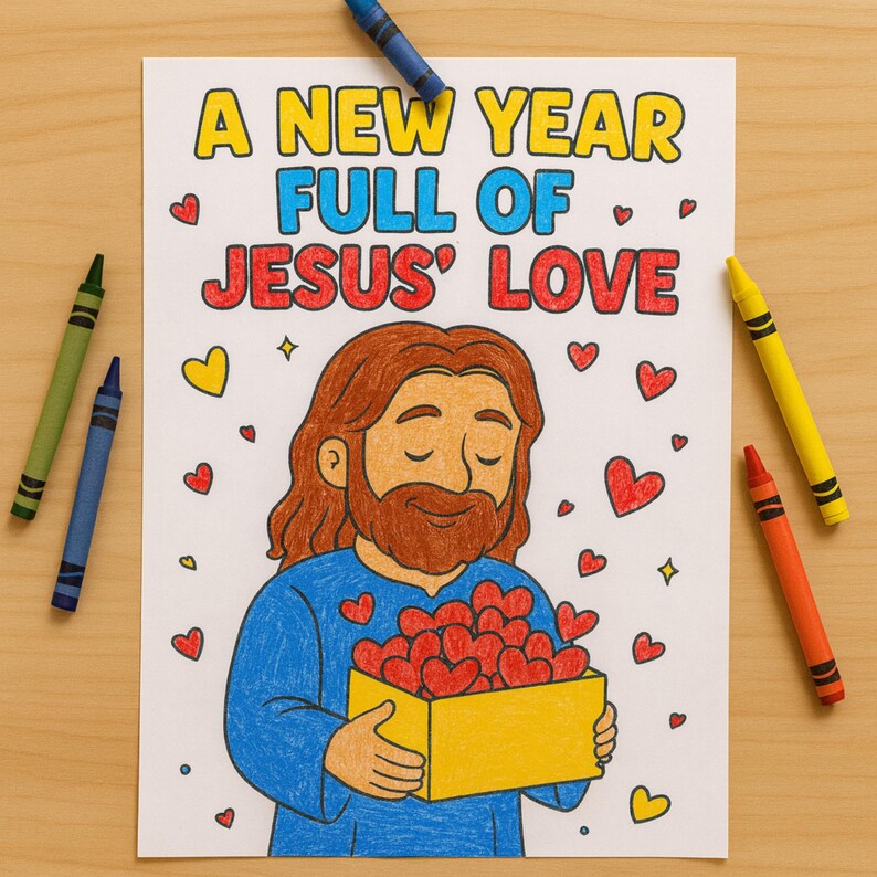 New Year Bible Coloring Pages for Kids | Sunday School & Christian ...