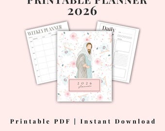 2026 Planner | Daily Weekly Monthly Planner | Printable PDF for Women | Goal Setting & Organization | Instant Download