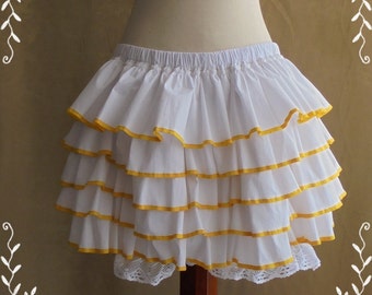 Short bloomers with ruffles asorted colors-XS-S-M-L-XL-XXL -Lolita -Steampunk -Burlesque -Can Can -Circus -(Bitter & Sweet)