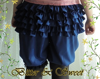 Long bloomers  XS-S-M-L  -Lolita -Steampunk -Burlesque -Belle Epoque -Can Can -Wester -Circus -Ruffles -(Bitter & Sweet)
