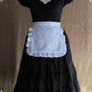 White  apron S -Lolita -Maid -Halloween -Fancy Dress -Cocktail -Carnival -Costume -Girls -Woman -Retro -Vintage style -Bitter & Sweet -