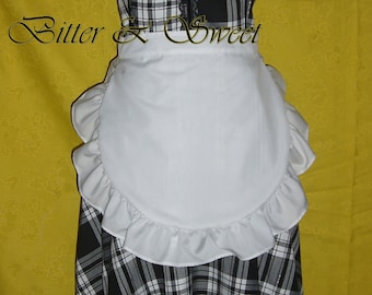 White apron  L -Lolita -Maid -Halloween -Fancy Dress -Cocktail -Carnival -Costume -Girls -Woman -Retro -Vintage style -Bitter & Sweet -