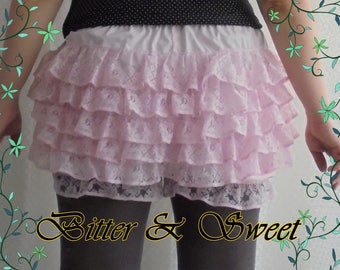 Baby pink bloomers with pink lace -Steampunk -Gothic-Lolita -Cabaret  -Victorian -Burlesque -Ranchers-Circus - Pirate -Rodeo -Bitter & Sweet