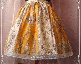 Clasic Lolita skirt  with lovely handmade pattern "Bitter & Sweet"-Lolita skirt costume