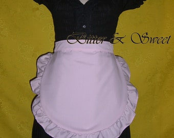 Pink Ruffled Apron - Lolita Maid Costume, Size L
